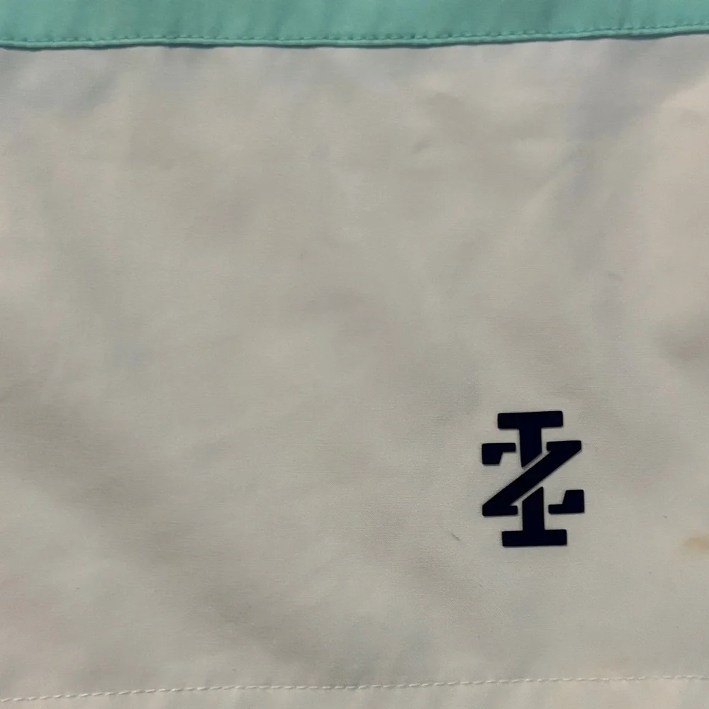 Navy and‎ Aqua Men's Swim Trunks